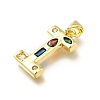 Brass Micro Pave Clear Cubic Zirconia Pendants KK-G521-01G-I-01-2