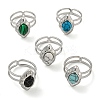 304 Stainless Steel Open Cuff Rings STAS-Z060-02P-1