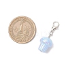 UV Plating Acrylic Mushroom Pendant Decorations HJEW-JM03393-3
