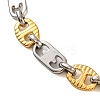 201 Stainless Steel Link Chain Bracelets BJEW-B078-140GP-2