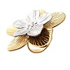 Flower 304 Stainless Steel Finger Rings RJEW-G339-02GP-2