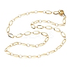 304 Stainless Steel Oval Link Chain Necklaces NJEW-Q013-09G-01-1