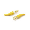 Brass Enamel Pendants KK-K302-24G-03-2