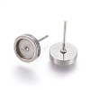 Tarnish Resistant 304 Stainless Steel Stud Earring Settings STAS-L219-02C-2