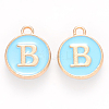 Golden Plated Alloy Enamel Charms ENAM-S118-04B-1