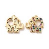 Brass with Colorful Cubic Zirconia Charms KK-F860-60G-1