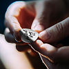 Heart Double-Sided Engraved Stainless Steel Commemorative Decision Maker Coin Set AJEW-GL0002-02D-5