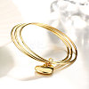 Exquisite Brass Heart Charm Bangles For Women BJEW-BB14487-2