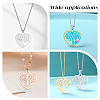 16Pcs 4 Colors 201 Stainless Steel Pendants STAS-DC0002-83-4