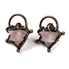 Natural Rose Quartz Merkaba Star Pendants G-C144-02R-03-1