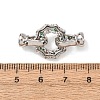 Brass Micro Pave Cubic Zirconia Fold Over Clasps KK-D259-05P-3