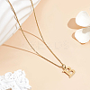 1pc 304 Stainless Steel Letter Pendant Necklaces NJEW-LP0001-38B-G-3