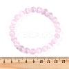 Dyed Natural Selenite Round Beaded Stretch Bracelets for Women G-U005-02I-5