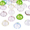28Pcs 7 Colors Transparent Acrylic Bead Caps OACR-TA0004-02-3