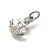Brass Micro Pave Cubic Zirconia Charms KK-P295-41P-2