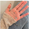 Butterfly Alloy Crystal Rhinestone Pendant Double Layer Necklaces for Women WGB64F3-01-4