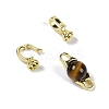 Natural Tiger Eye with Brass Fold Over Clasps G-G141-03G-14-2