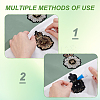 6Pcs 3 Styles Polyester Iron on Cloth Patches PATC-GA0002-01-3
