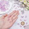 Two Tone Transparent Spray Painted Glass Beads GLAA-SC0001-58B-3
