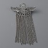 Alloy Eagle Wing with Pentagram Brooch Pin JEWB-WH0030-13C-P-1