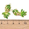 Brass Micro Pave Cubic Zirconia Pendants KK-D019-30B-G-3