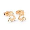 304 Stainless Steel Tiny Dragon Stud Earrings for Men Women LS-EJEW-G318-08G-1
