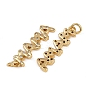 Brass Micro Pave Cubic Zirconia Pendants KK-B150-06G-2
