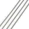 Non-Tarnish 3.28 Feet 304 Stainless Steel Box Chains X-CHS-K001-37B-1