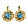 Synthetic Turquoise Pendants STAS-U024-15G-02-1