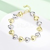 Brass Link Chain Bracelets for Women BJEW-G762-02GP-2