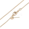 1mm Rack Plating Brass Cable Chain Adjustable Slider Necklaces for Women Men MAK-L044-55LG-1