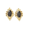 Horse Eye Brass Glass Cabochons KK-A275-15G-1