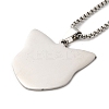 Non-Tarnish 201 Stainless Steel Pendant Necklaces NJEW-K253-06P-4