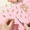 26Pcs 26 Styles Brass Micro Pave Cubic Zirconia Pendants KK-CJ0002-50-5