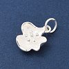 925 Sterling Silver Flower Charms with Jump Rings and 925 Stamp LS-STER-M021-02S-03-2