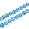 Luminous Handmade Gold Foil Glass Beads Strands FOIL-N029-01G-1