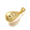 Rack Plating Brass Micro Pave Cubic Zirconia Pendants KK-L226-102G-G-2