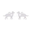 Non-Tarnish 304 Stainless Steel Puppy Silhouette Charms STAS-Q201-T086-1