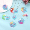 10 Sets Gradient Color Opaque Resin Pendants RESI-SZ0001-91G-5