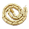 Electroplated Natural Lava Rock Beads Strands G-T114-63G-2
