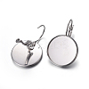 Tarnish Resistant 304 Stainless Steel Leverback Earring Settings LS-X-STAS-F191-03P-18mm-2