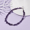 Natural Amethyst Chip Beaded Necklace NJEW-JN03824-03-2
