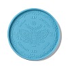Tarot Theme DIY Flat Round Divination Coaster Food Grade Silicone Molds DIY-G083-02B-1