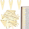 30Pcs  Stainless Steel Bookmarks Page Clip AJEW-CP0011-32G-1