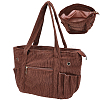 Corduroy Zipper Shoulder Bags for Women AJEW-WH20006-127-1