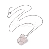 Non-Tarnish 3Pcs 3 Styles 304 Stainless Steel Cable Chain Macrame Pouch Empty Stone Holder Necklace Making NJEW-JN04971-6