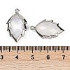 Natural Quartz Crystal Faceted Leaf Pendants G-I375-04P-10-3