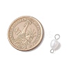 Natural Cultured Freshwater Pearl Rice Connector Charms PALLOY-JF04186-01-3