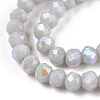 Electroplate Opaque Solid Color Glass Beads Strands EGLA-A034-P3mm-L23-3