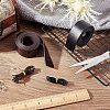 2Pcs 2 Colors Flat Leather Jewelry Cords WL-OC0001-03-5